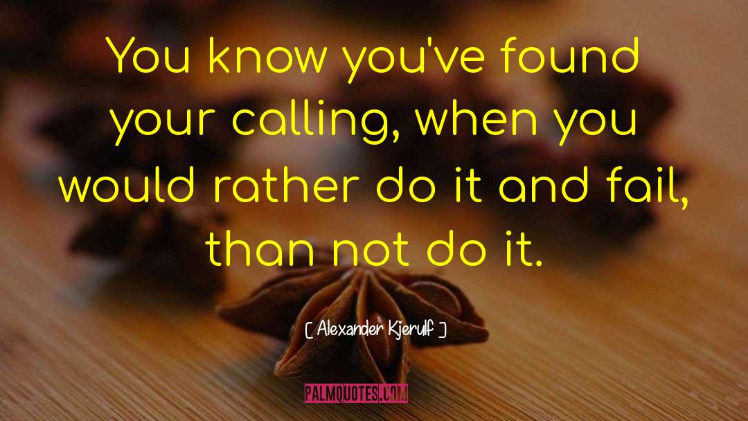 Alexander Kjerulf Quotes: You know you've found your