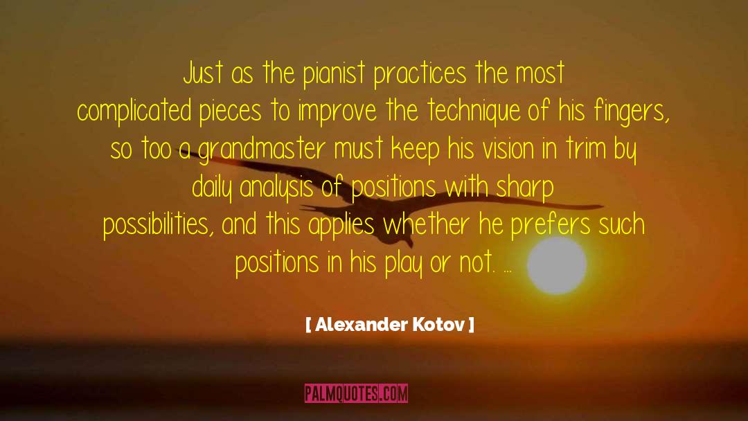 Alexander Kotov Quotes: Just as the pianist practices