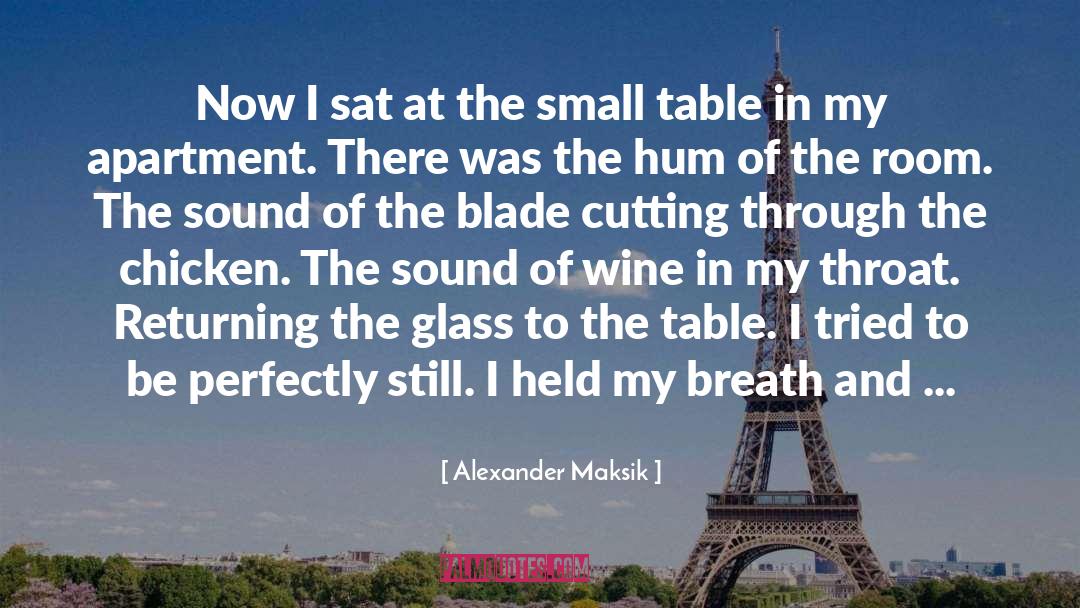 Alexander Maksik Quotes: Now I sat at the