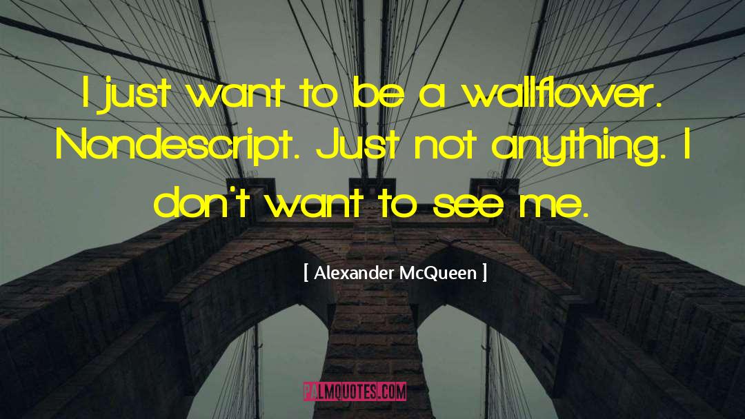 Alexander McQueen Quotes: I just want to be