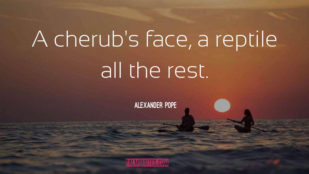 Alexander Pope Quotes: A cherub's face, a reptile