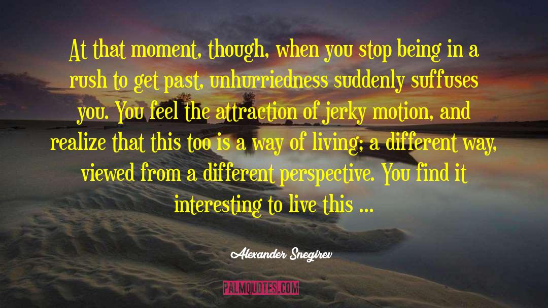 Alexander Snegirev Quotes: At that moment, though, when