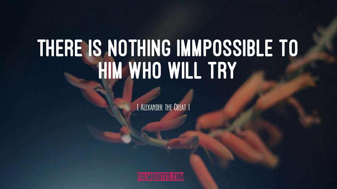 Alexander The Great Quotes: There is nothing immpossible to