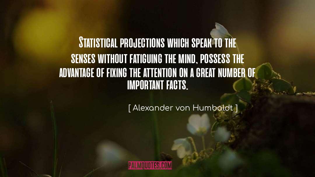 Alexander Von Humboldt Quotes: Statistical projections which speak to