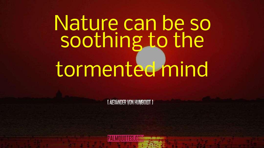 Alexander Von Humboldt Quotes: Nature can be so soothing