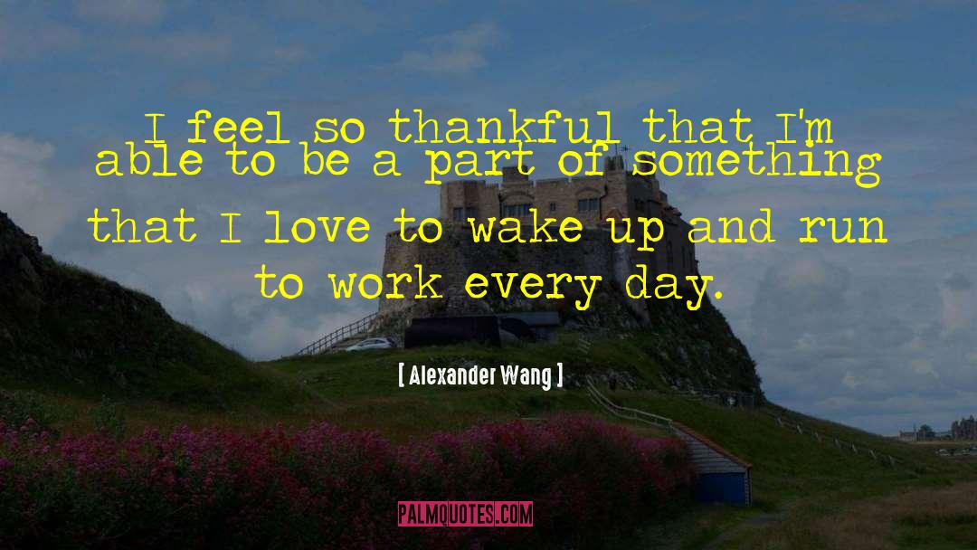 Alexander Wang Quotes: I feel so thankful that