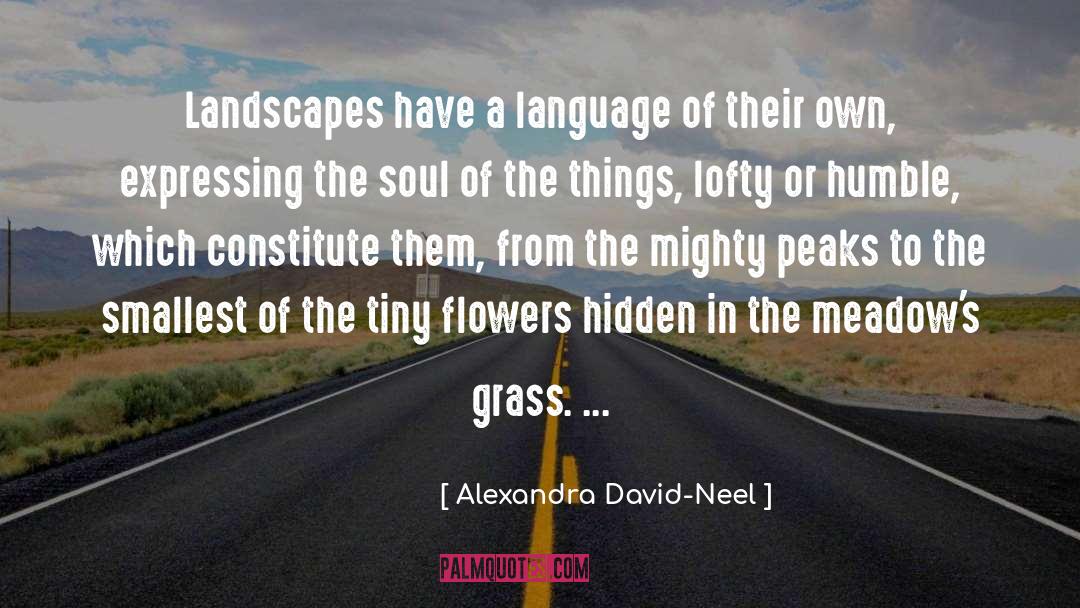 Alexandra David-Neel Quotes: Landscapes have a language of