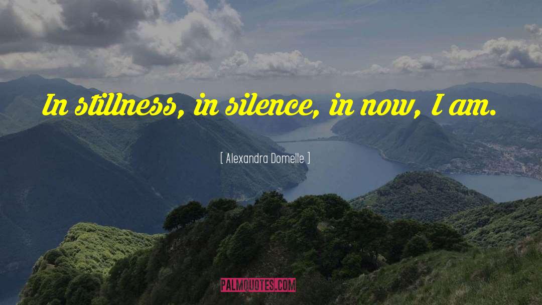 Alexandra Domelle Quotes: In stillness, in silence, in