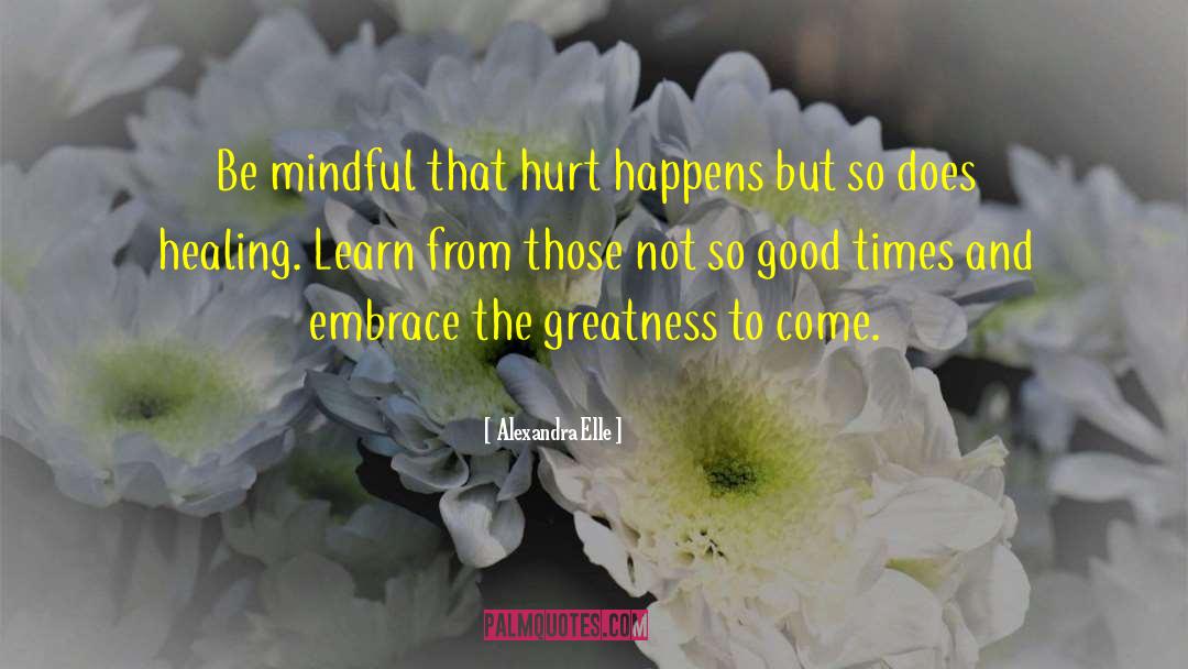 Alexandra Elle Quotes: Be mindful that hurt happens