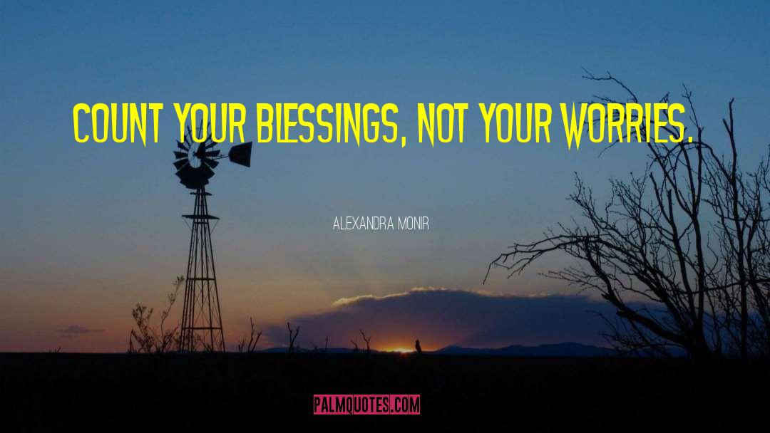 Alexandra Monir Quotes: Count your blessings, not your