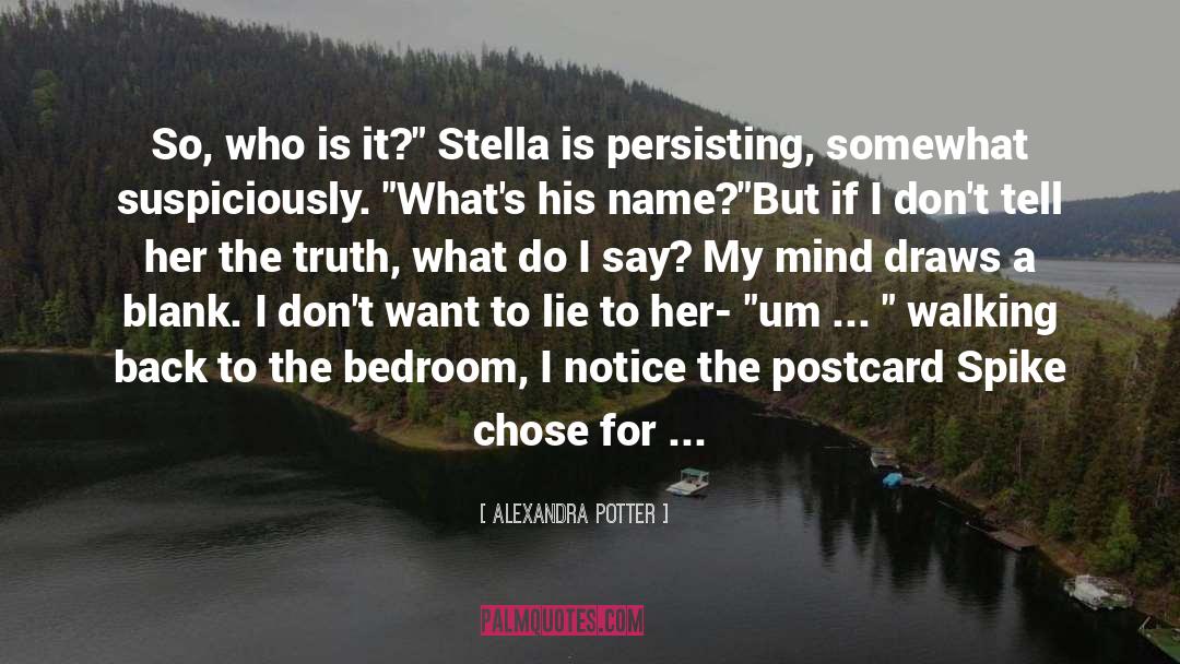 Alexandra Potter Quotes: So, who is it?