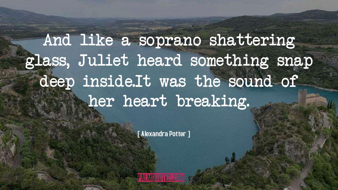 Alexandra Potter Quotes: And like a soprano shattering