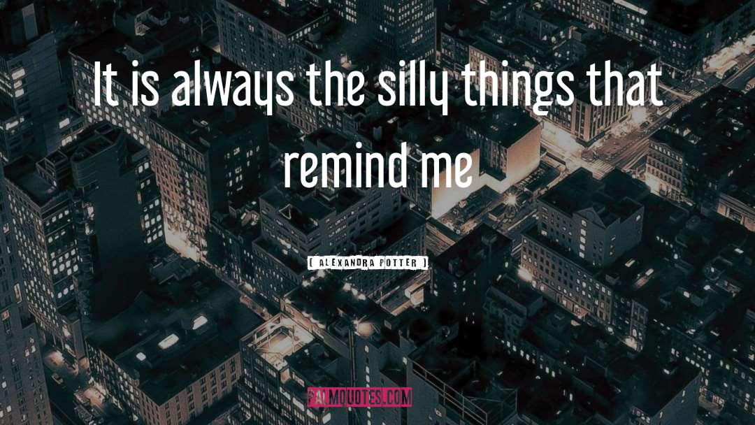 Alexandra Potter Quotes: It is always the silly