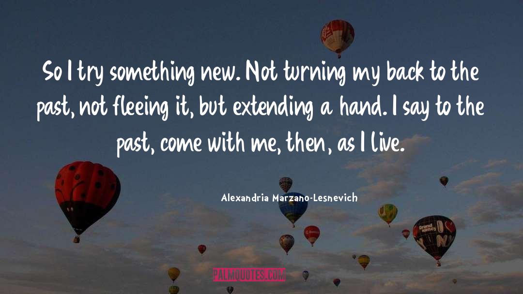 Alexandria Marzano-Lesnevich Quotes: So I try something new.