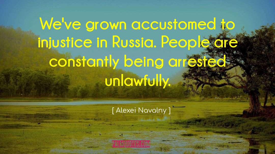 Alexei Navalny Quotes: We've grown accustomed to injustice