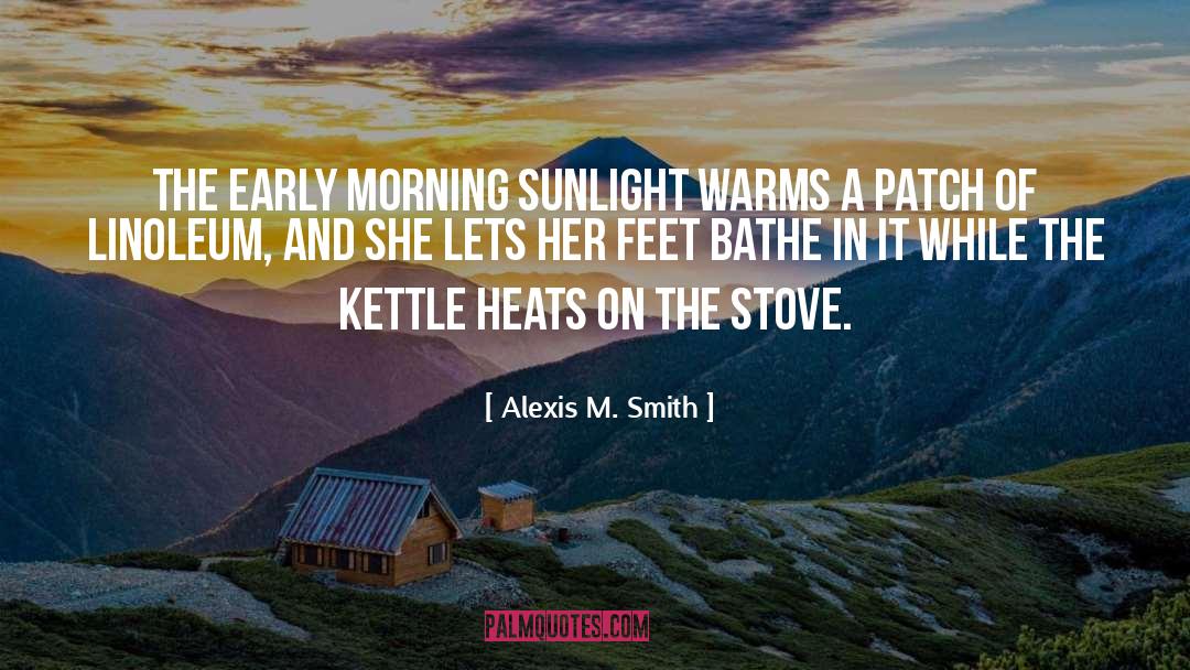 Alexis M. Smith Quotes: The early morning sunlight warms