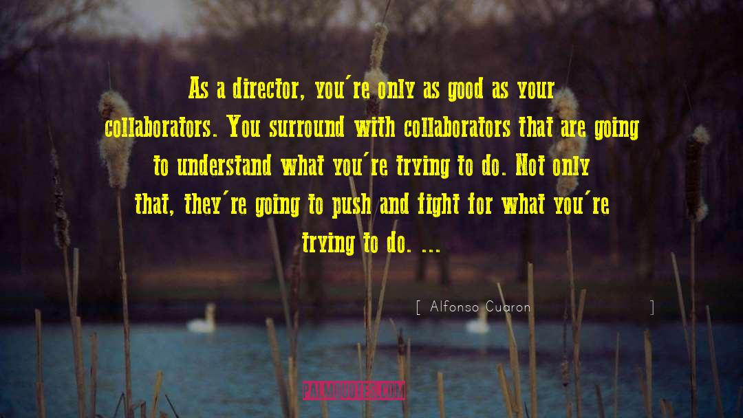 Alfonso Cuaron Quotes: As a director, you're only