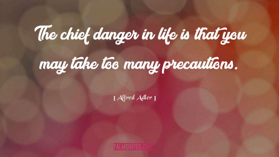 Alfred Adler Quotes: The chief danger in life