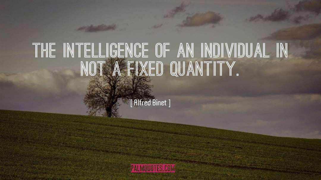 Alfred Binet Quotes: The intelligence of an individual