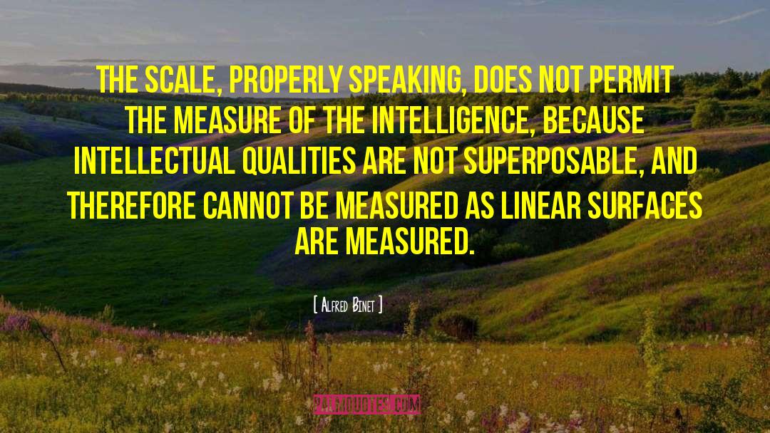 Alfred Binet Quotes: The scale, properly speaking, does