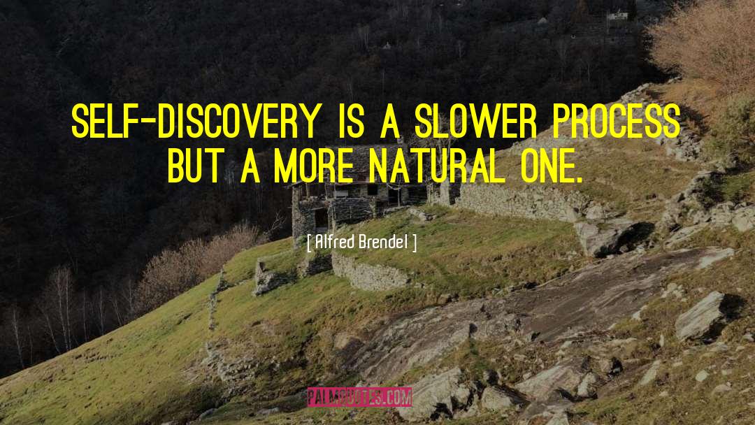 Alfred Brendel Quotes: Self-discovery is a slower process