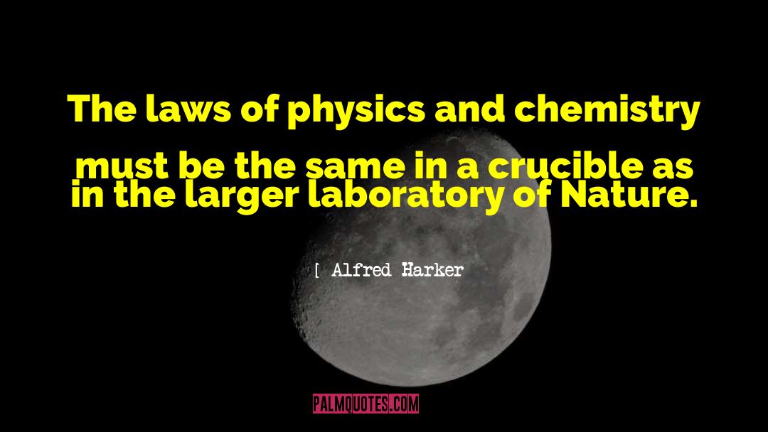 Alfred Harker Quotes: The laws of physics and
