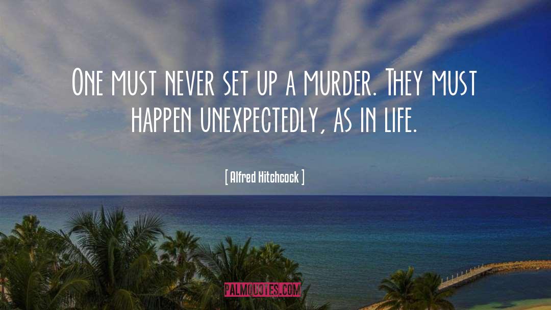 Alfred Hitchcock Quotes: One must never set up