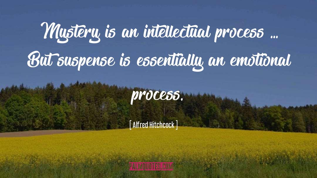 Alfred Hitchcock Quotes: Mystery is an intellectual process