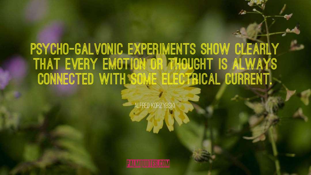 Alfred Korzybski Quotes: Psycho-galvonic experiments show clearly that