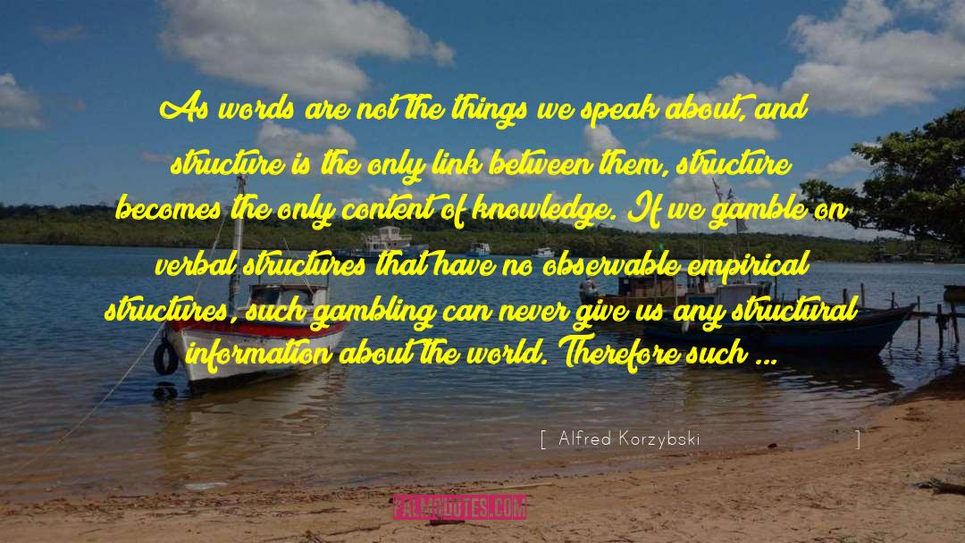 Alfred Korzybski Quotes: As words are not the