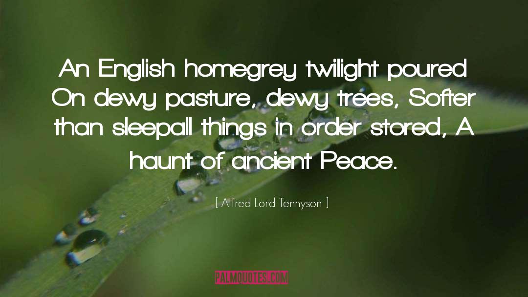 Alfred Lord Tennyson Quotes: An English homegrey twilight poured