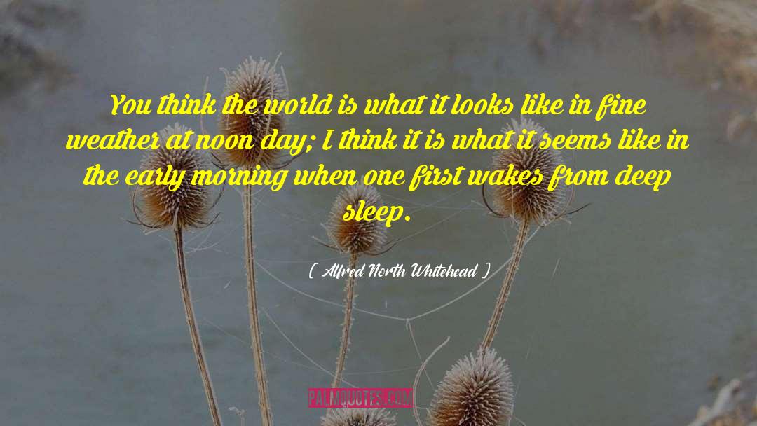 Alfred North Whitehead Quotes: You think the world is