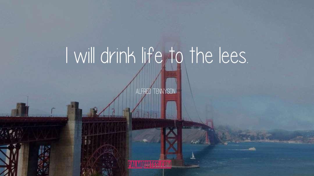 Alfred Tennyson Quotes: I will drink life to