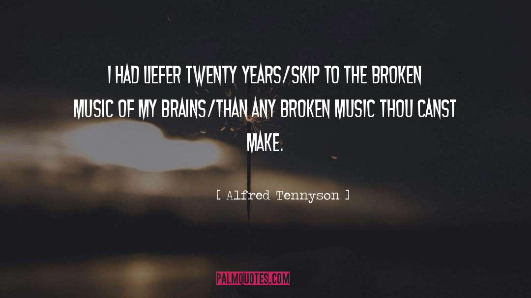 Alfred Tennyson Quotes: I had liefer twenty years/Skip