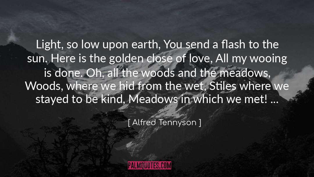 Alfred Tennyson Quotes: Light, so low upon earth,