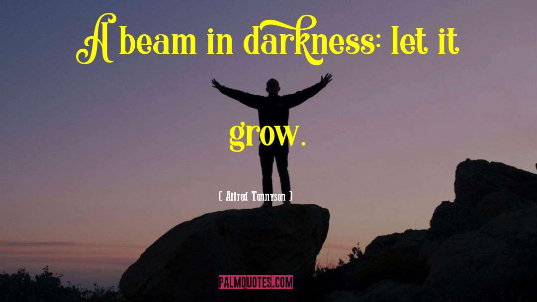 Alfred Tennyson Quotes: A beam in darkness: let
