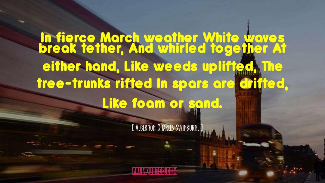 Algernon Charles Swinburne Quotes: In fierce March weather White