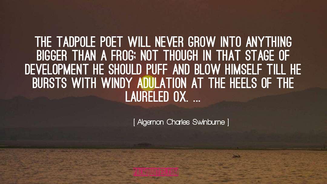 Algernon Charles Swinburne Quotes: The tadpole poet will never