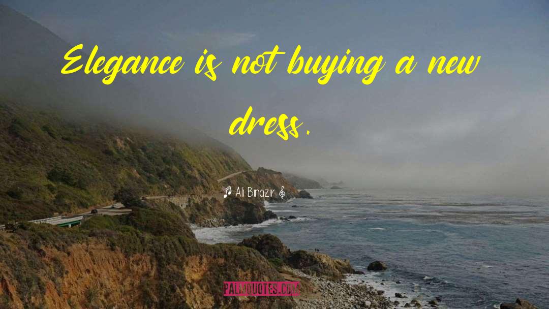 Ali Binazir Quotes: Elegance is not buying a