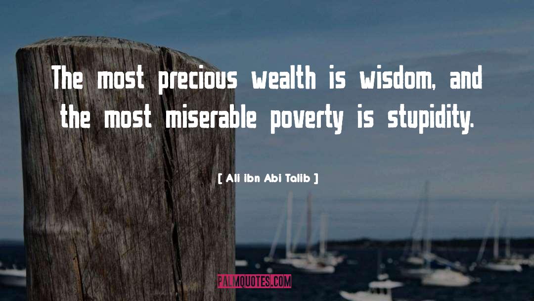 Ali Ibn Abi Talib Quotes: The most precious wealth is