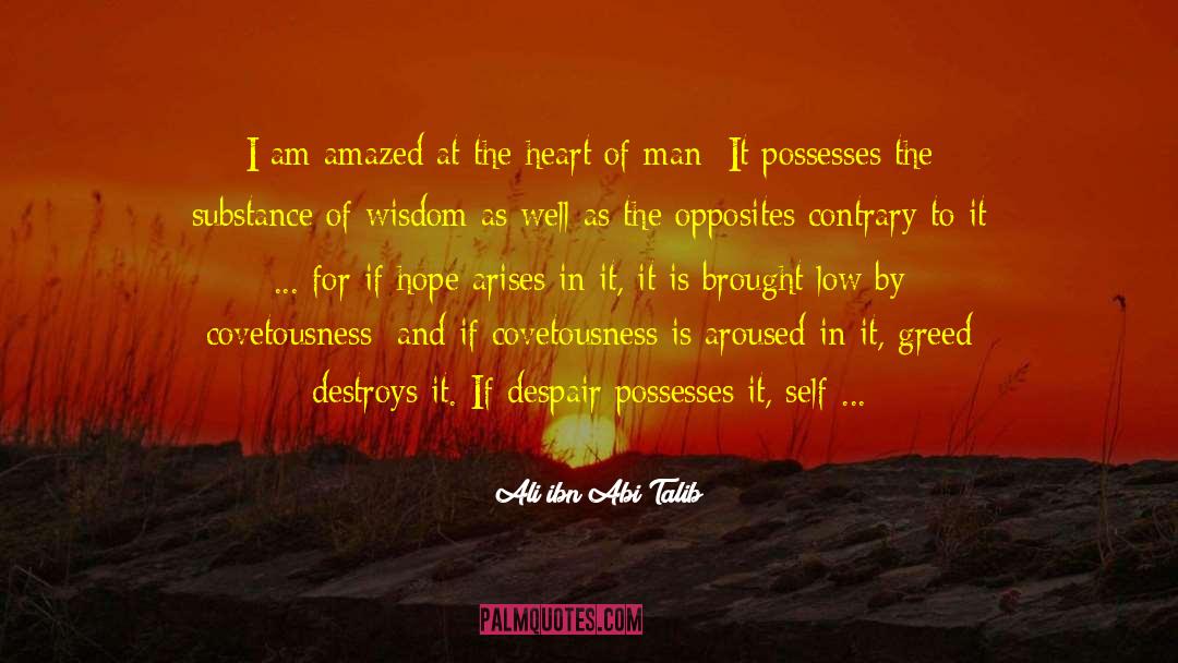 Ali Ibn Abi Talib Quotes: I am amazed at the