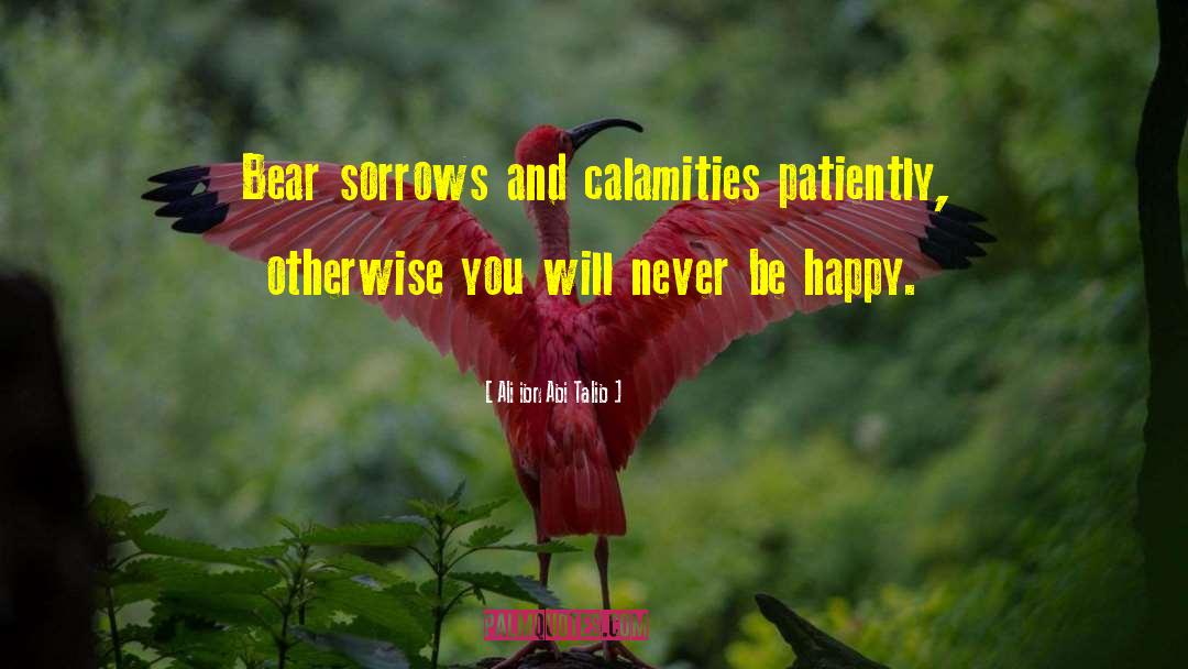 Ali Ibn Abi Talib Quotes: Bear sorrows and calamities patiently,