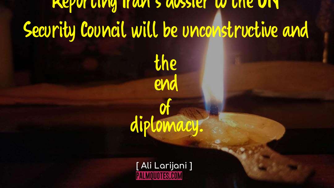 Ali Larijani Quotes: Reporting Iran's dossier to the