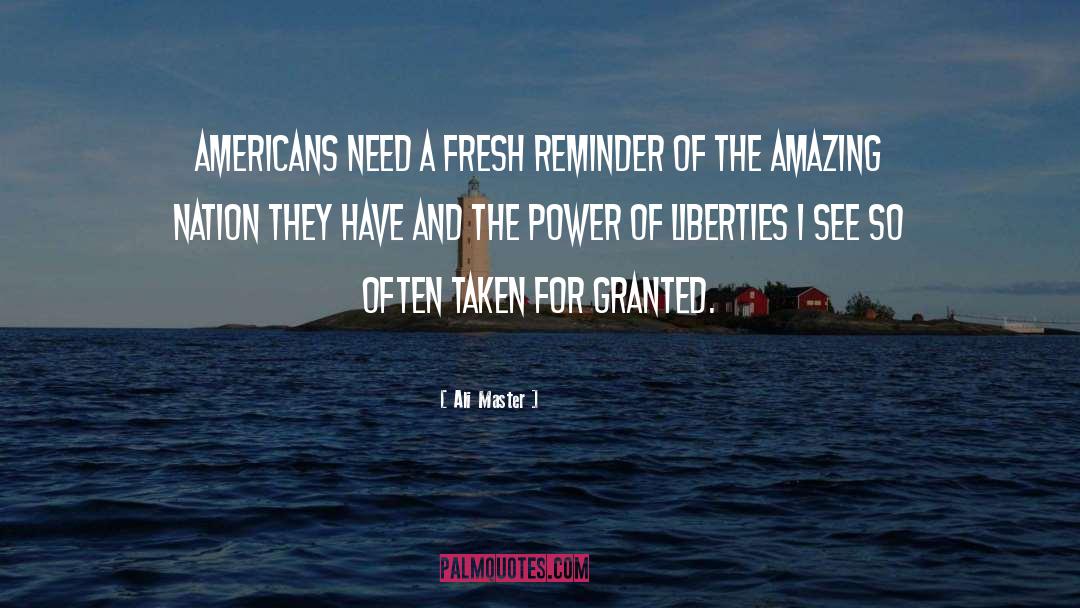 Ali Master Quotes: Americans need a fresh reminder