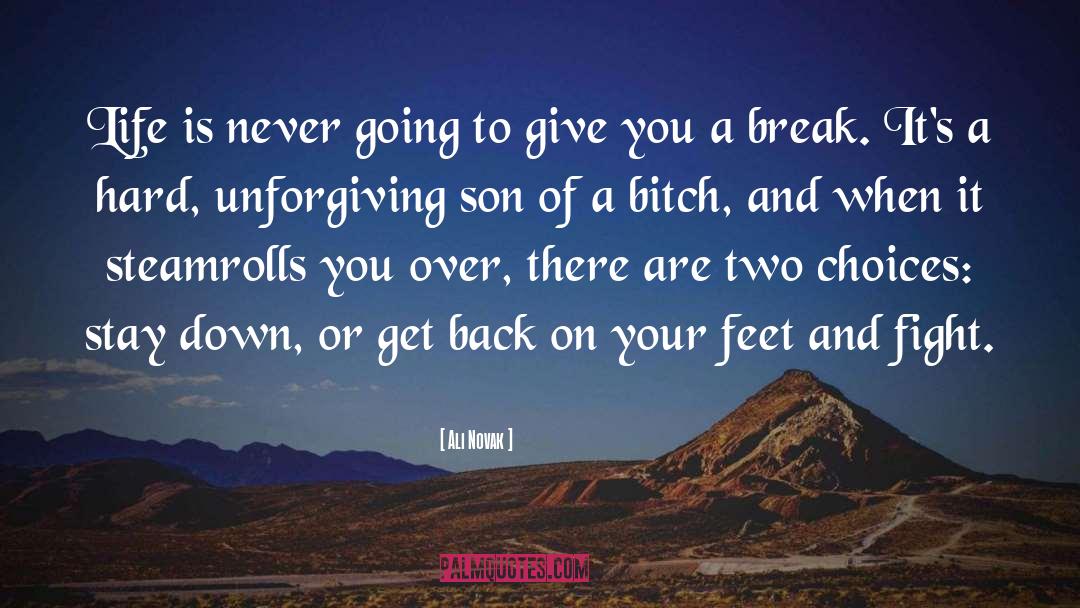 Ali Novak Quotes: Life is never going to