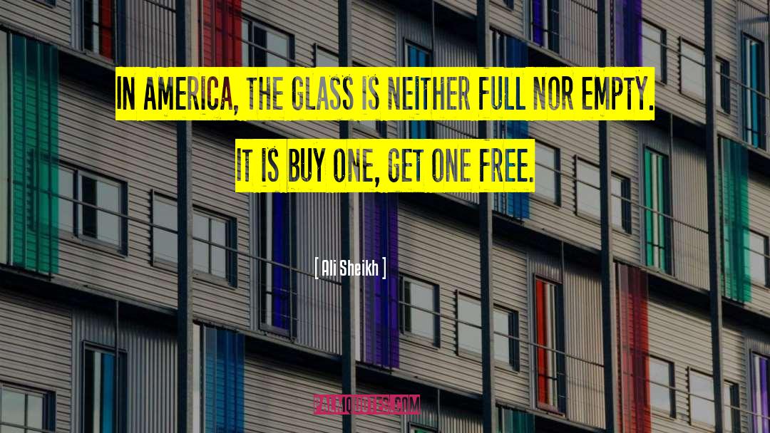 Ali Sheikh Quotes: In America, the glass is