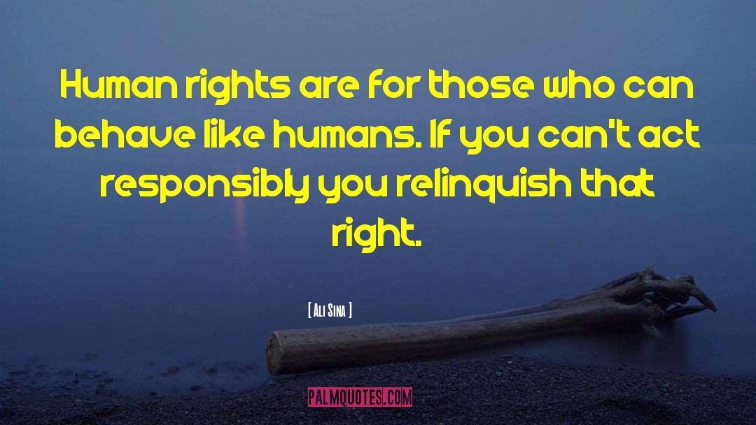 Ali Sina Quotes: Human rights are for those