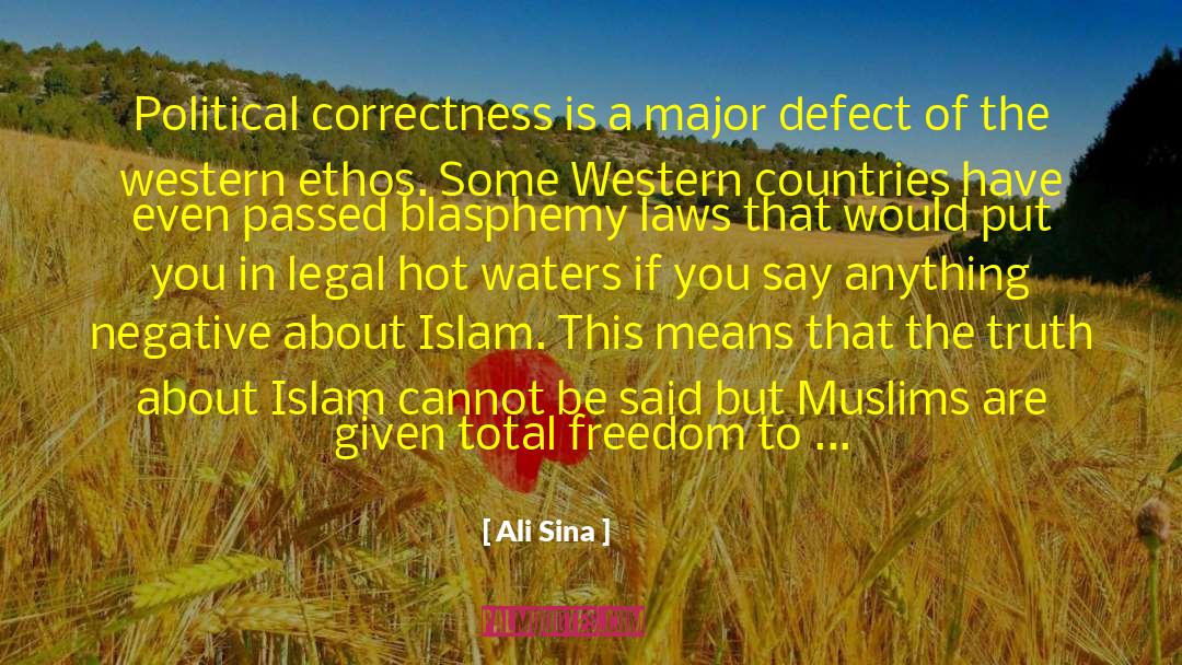 Ali Sina Quotes: Political correctness is a major