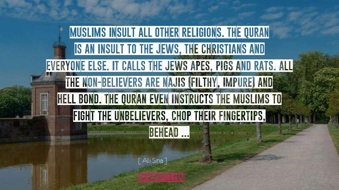 Ali Sina Quotes: Muslims insult all other religions.