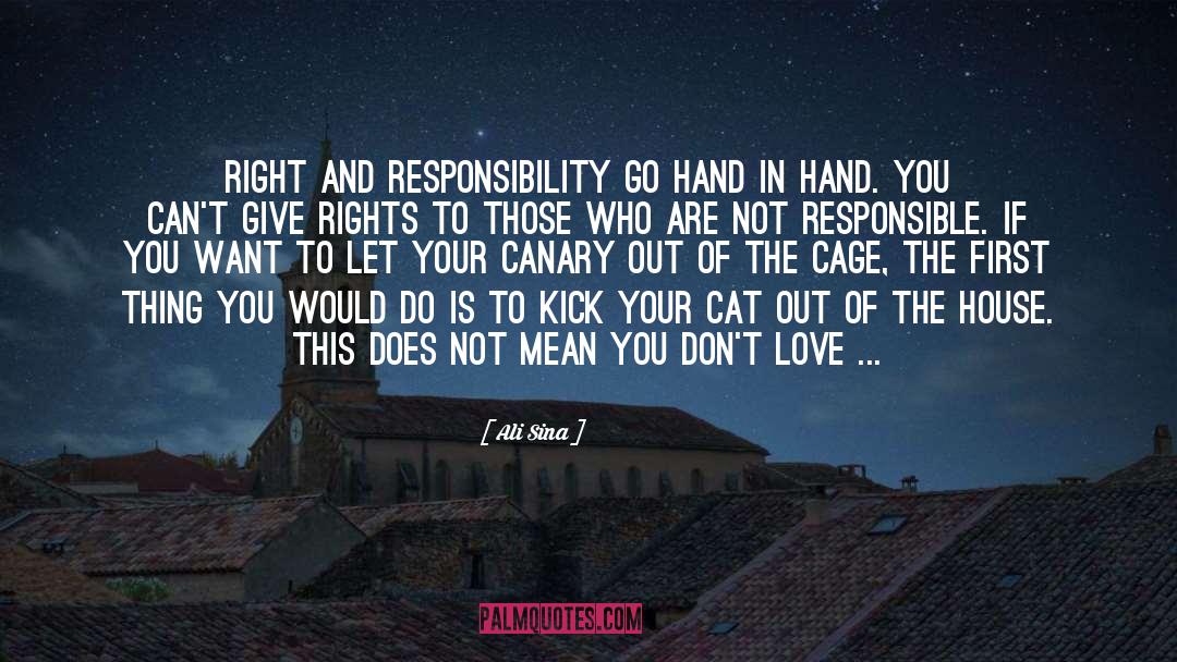 Ali Sina Quotes: Right and responsibility go hand